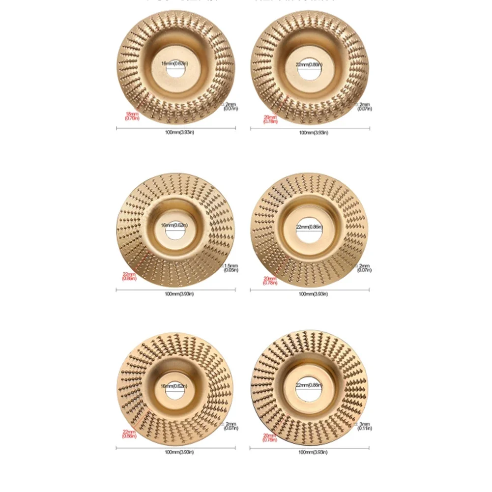 Wood Grinding Wheel Angle Grinder Disc Wood Grinding Polishing Wheel Rotary Disc Sanding Wood Carving Tool Abrasive Disc Tool