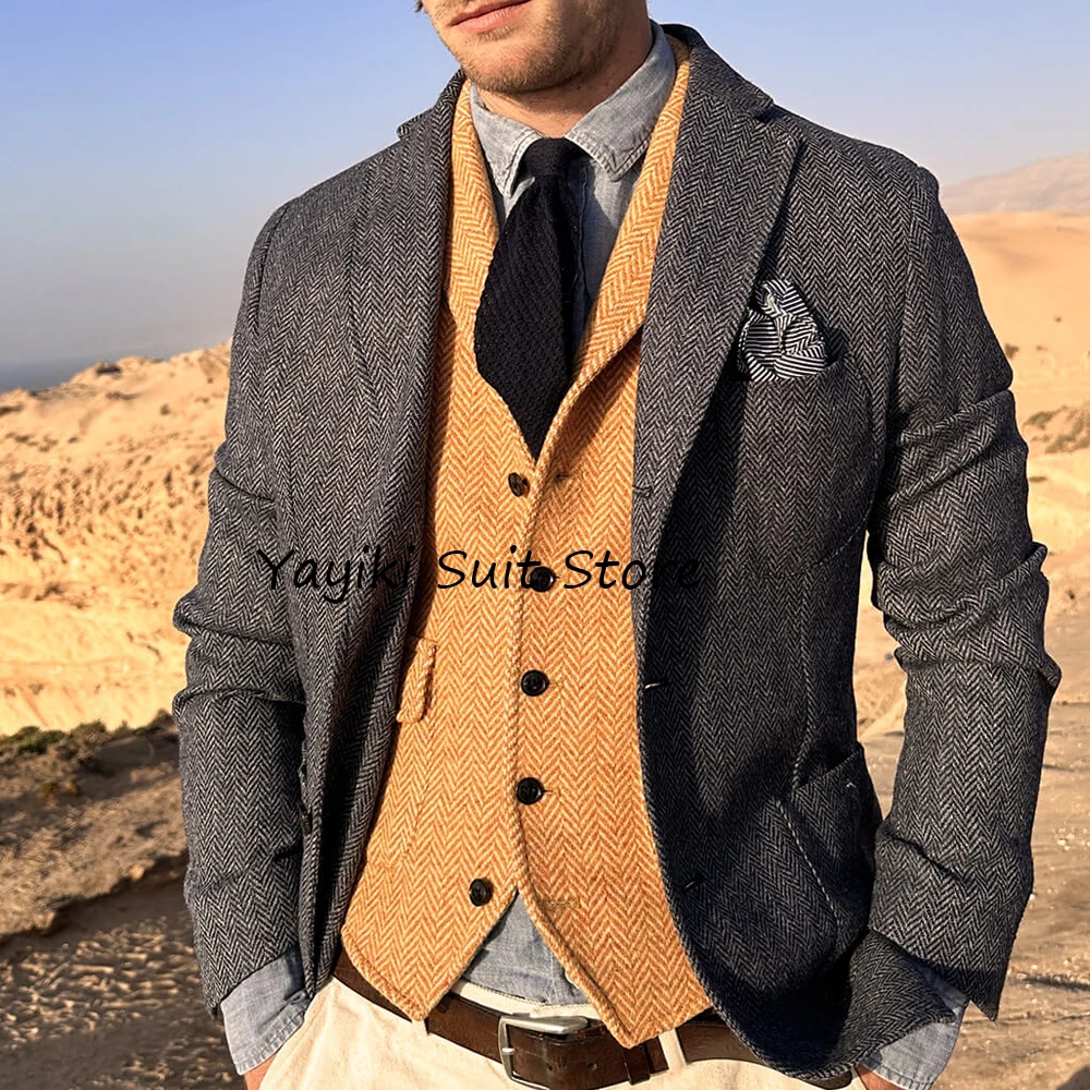 

Мужская куртка с узором «елочка» Мужские куртки Мужское полупальто для мужчин Костюмы Новые костюмы и пиджаки Классический мужской костюм Пальто в продаже