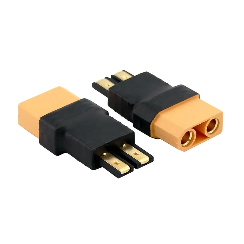 Adaptador Amass XT90 a TRX, conector macho hembra de plástico para Control de batería Lipo RC, piezas DIY para avión RC, 10 Uds.