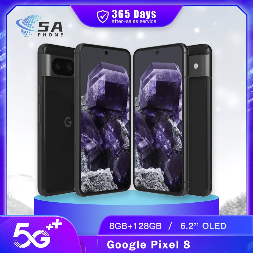 Original Google Pixel 8 5G Mobile Phone 8GB RAM 128GB ROM 50MP+12MP 120Hz 6.2