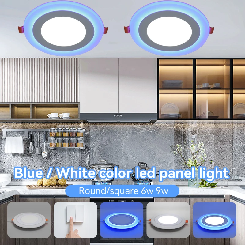 Dwukolorowy lampy sufitowe Led nowoczesny lampy punktowe typu Downlight do wystroju domu salon łazienka wewnętrzne oświetlenie Led Panel