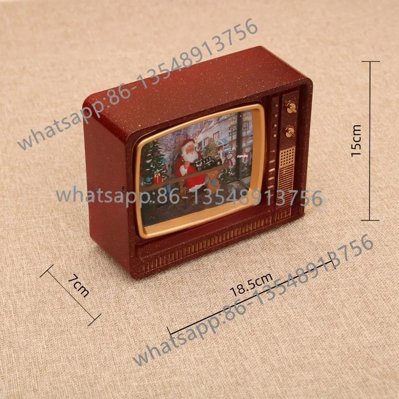 Christmas gift snowflake crystal ball music box snow ornament