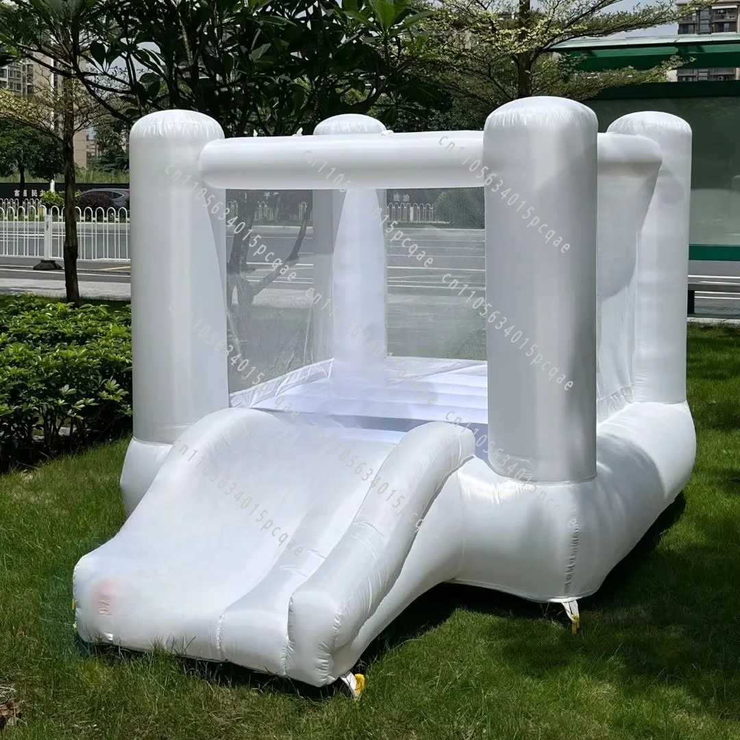 Inflatable White Castle Mini Size 9x7x6ft Kids Jump Bounce House