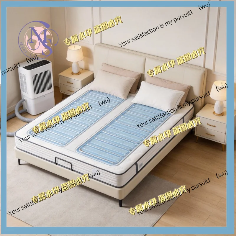 

Dual-Zone Water-Cooled Mattress Pad for 2 People, Cooling Bed Pad for Home Dorm Apartment Use