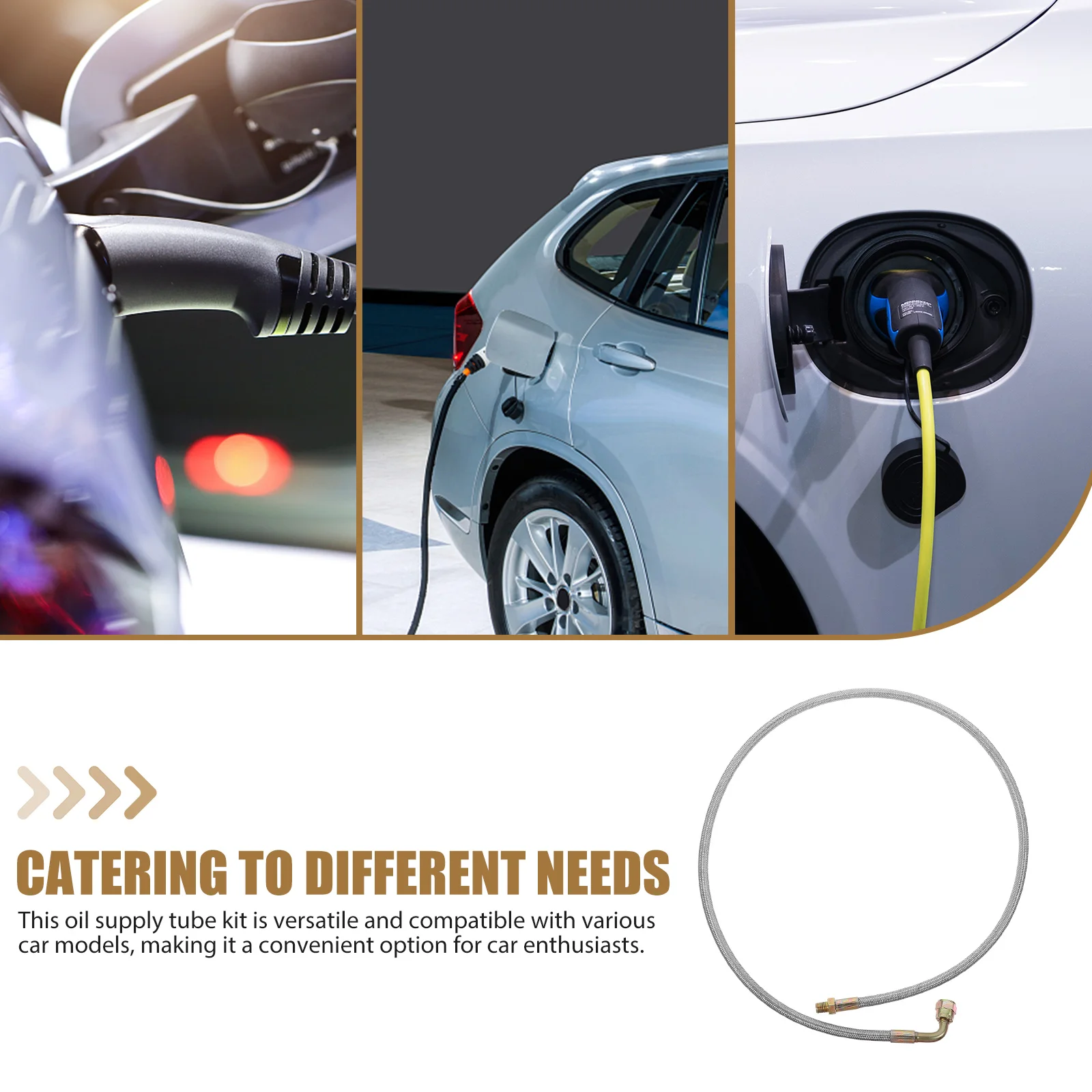 

41 Inch Oil Kit 90 Degree Copper Iron Durable Car Accessories Compatible Models Efficient Supply Tube Set