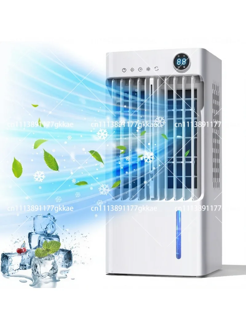 Portable Evaporative Air Cooler for Indoor Outdoor Use, Household Personal Cooling Fan with Humidifying Function