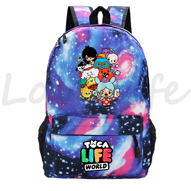 New Toca Life World Schoolbag Cute Cartoon School Bags Boys Girls Daily Bookbag Simple Kawaii Backpack for Mochlia