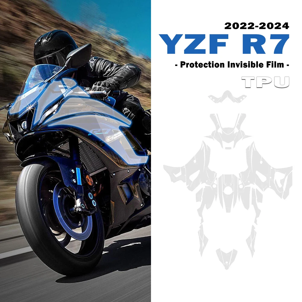 R7 YZFR7 for Yamaha YZF-R7 Accessories Motorcycle Protection Invisible Film Complete Paint TPU Anti-Scratch 2022 2023 2024