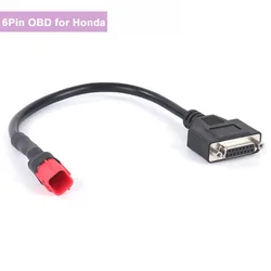 Kabel DB 15pin do 6 Pin do linia transferowa motocyklowego Honda 6 P DB15 konwertuje na OBD 6Pin złącze diagnostyka OBD przedłużacz