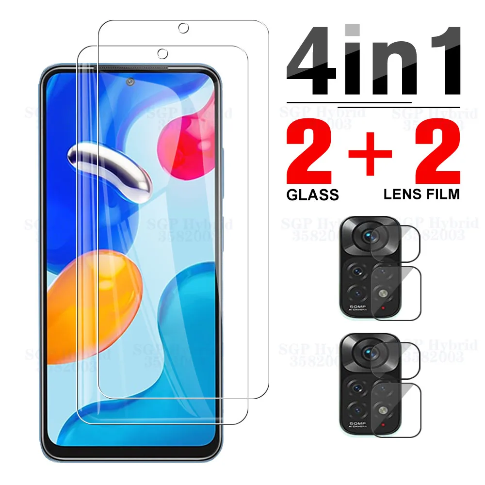 Protecteur d'écran en verre 4 en 1 pour Xiaomi Redmi Note 11 s 11 s 11 pro note11 4G, verre de protection pour appareil photo au Guatemala Redmy note 11 pro 5G