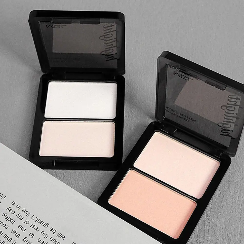 Highlighting Contouring Powder Palette Two-tone Concealer Face Brighten Cement Grey Three-dimensional Nose Shadow Bronzer Makeup