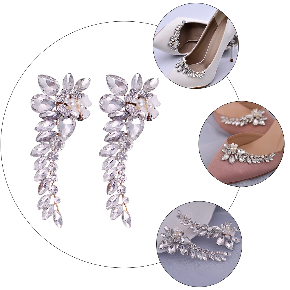 

Detachable Flowers Decorative Buckles Clips for Women Bridal Wedding Party Lightweight Elegant Accessories European American