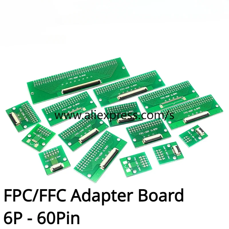 Adapter Board FPC/FFC  0.5/1.0MM flat cable transfer plate is directly inserted DIY spacing connector 6P/8P/10P/20P/30P/40P/60P