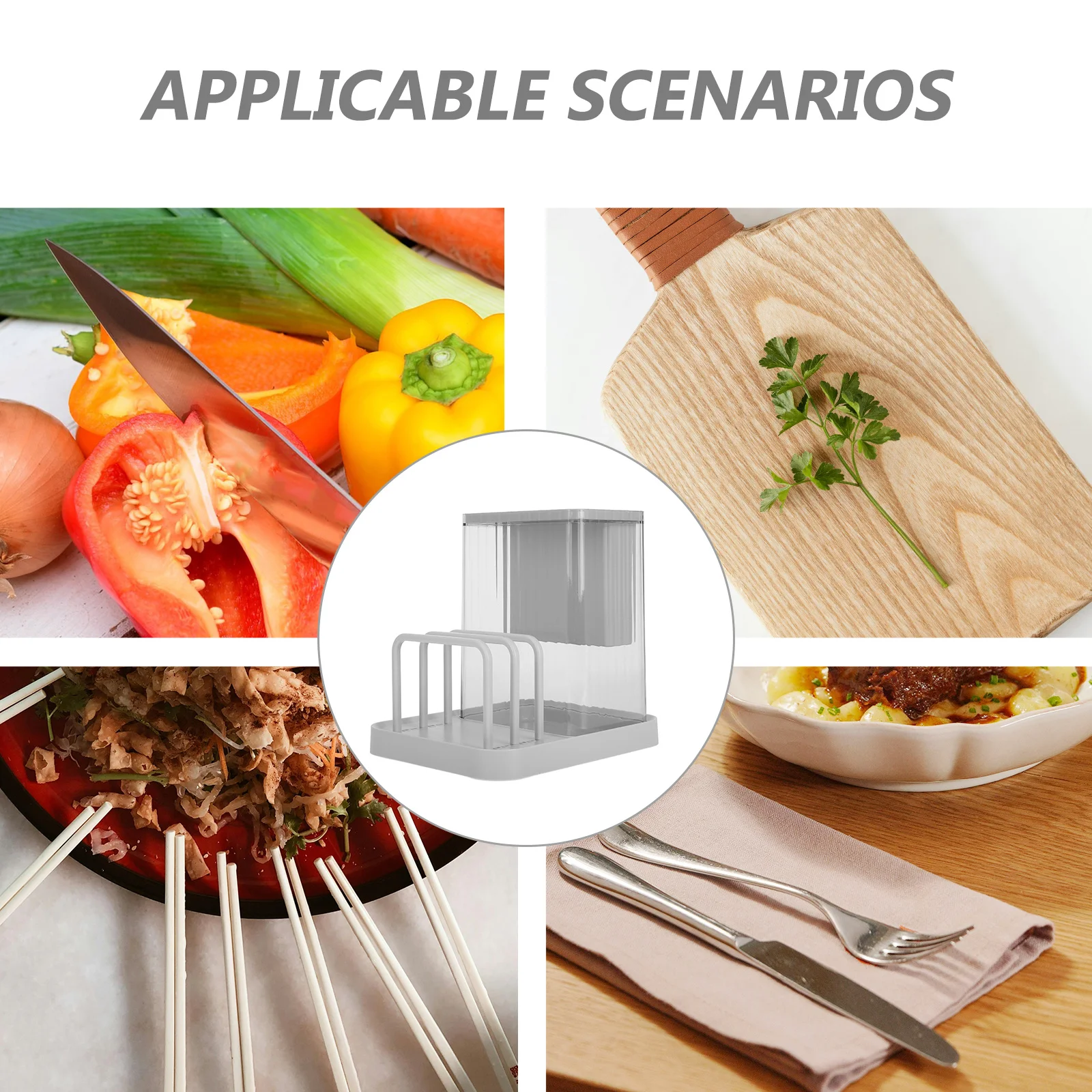 Kitchen Storage Rack Multifunctional Countertop Organizer For Knives Cutting Boards Pots Pans Lid Holder Utensil Drying