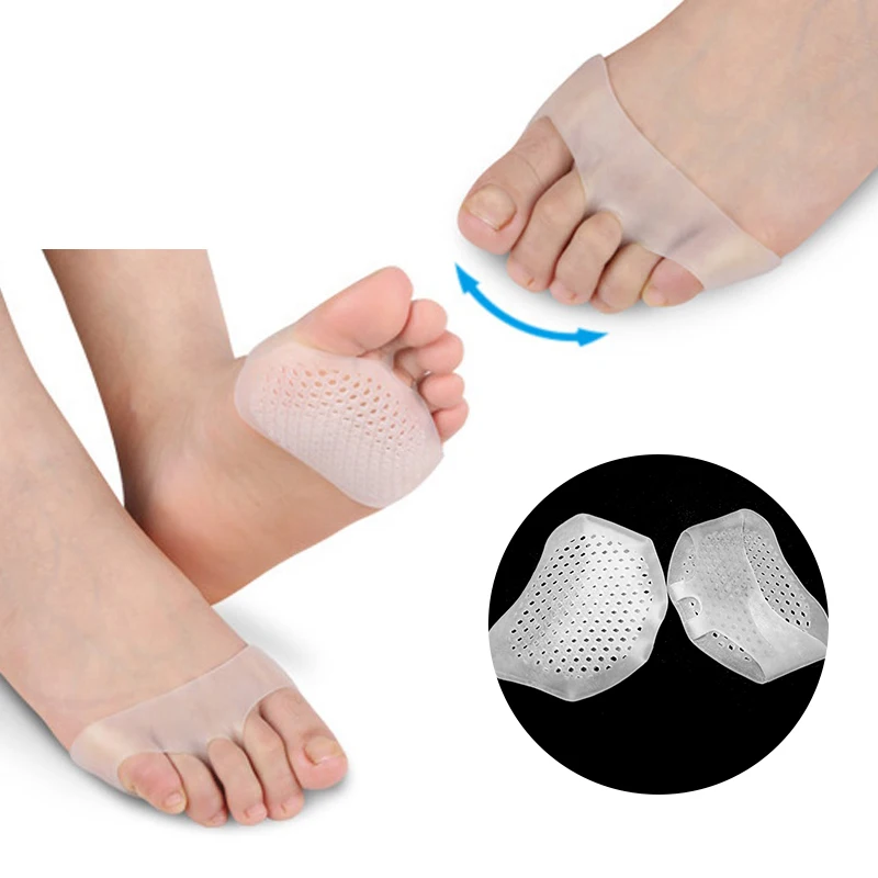 Silicone Forefoot Pads Metatarsal Pads Toe Separator Foot Care Cushions Hallux Valgus Bunion Corrector Orthopedic Foot Care Tool