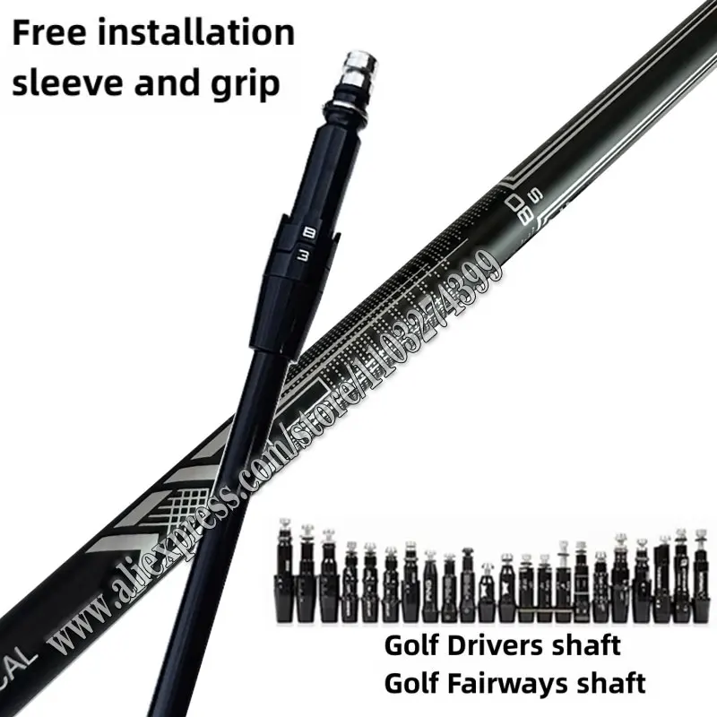 Golf Shaft Men Graphite Shaft Golf Driver Wood Shaft Series Free Assembly Sleeve 60R/80S Flex and Golf Grip