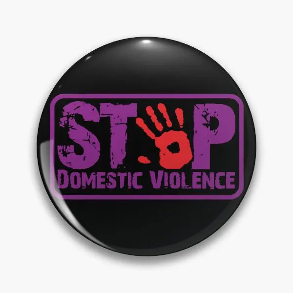 Stop Domestic Violence Awareness  Soft Button Pin Fashion Funny Cute Brooch Cartoon Gift Clothes Metal Decor Hat Badge Jewelry