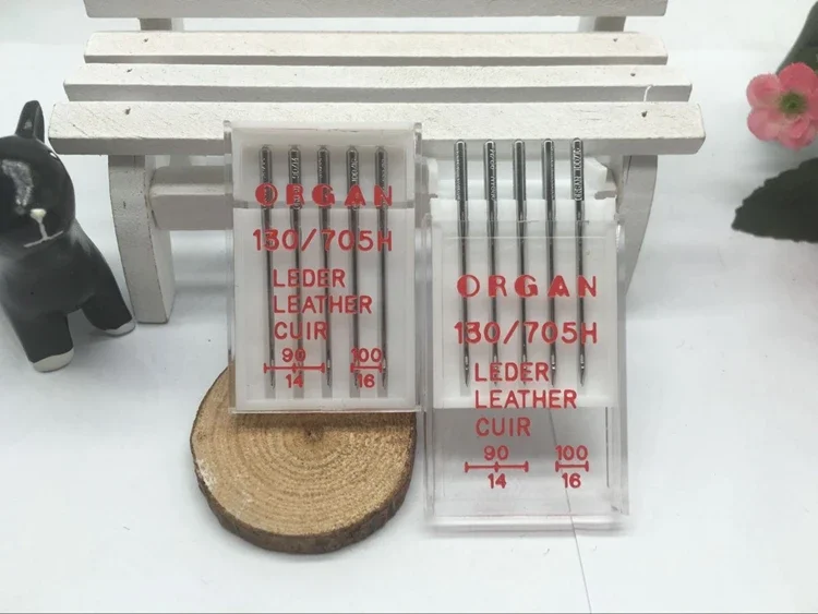 ORGAN SEWING MACHINE NEEDLES 130/705H DOMESTIC LEATHER MIX SIZE GOOD FOR LEATHER OF ALL KINDS (1pack=5pcs)