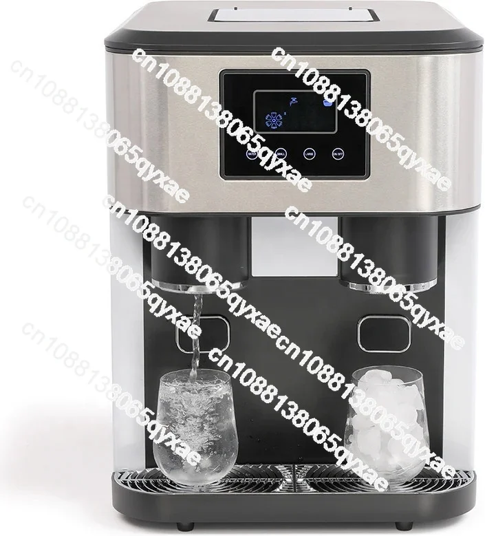 18kgs/day 1kg Storage Tabletop Crushed Ice Vendor Water Server Lifestyle Portable LCD Touch Ice Maker with Water Dispenser