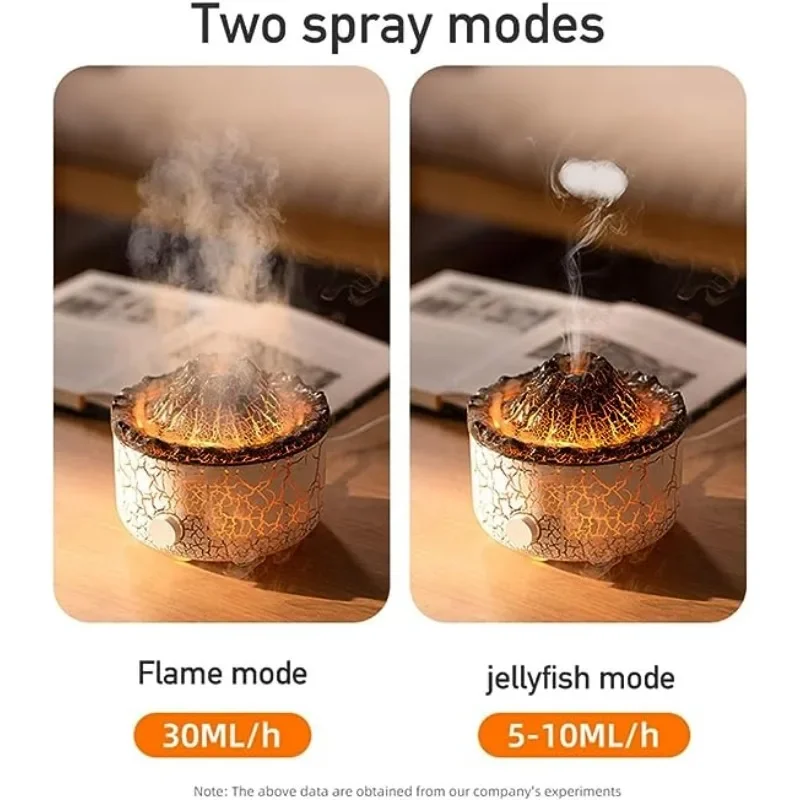 Humidificateur d'air à flamme constants ique, diffuseur d'huile essentielle d'aromathérapie, fumée de méduse, humidificateurs d'arôme, parfum, décoration de chambre, 560ml