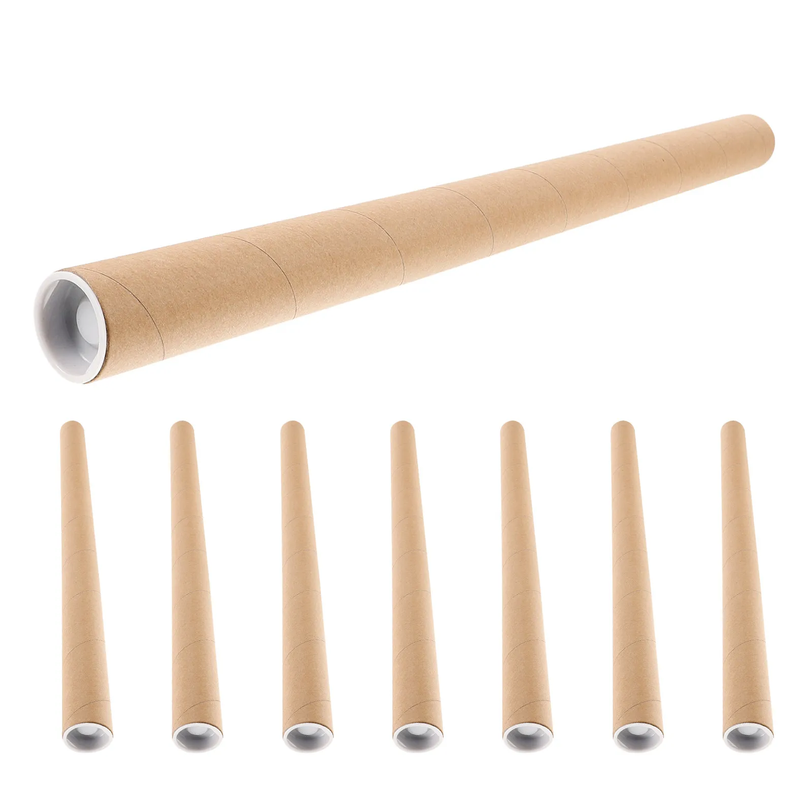 8Pcs Mailing Tubes Poster Cardboard Tubes 19.69'' Kraft Paper Tubing Art Storage Shipping Tube Poster Packaging Tube view 2