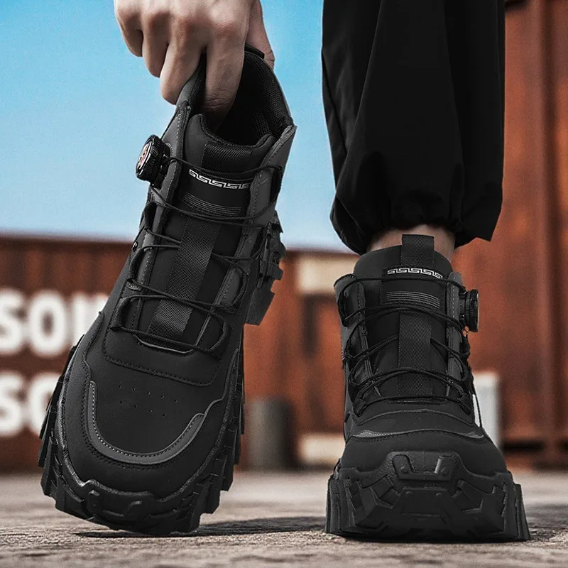 Men Casual Ankle Boots High Quality Trend Comfrotable Wear-resistant Works Shoes Outdoor Trendy Man Motorcycle Boots Botas 39-44
