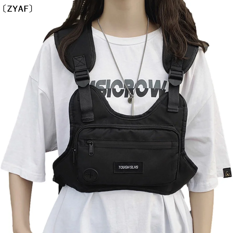 

Waterproof Outdoor Functional Vest Tactical Tooling Chest Bag Hip-hop Handsome Waistcoat Outerwear Portable Chest Bag〔ZYAF〕