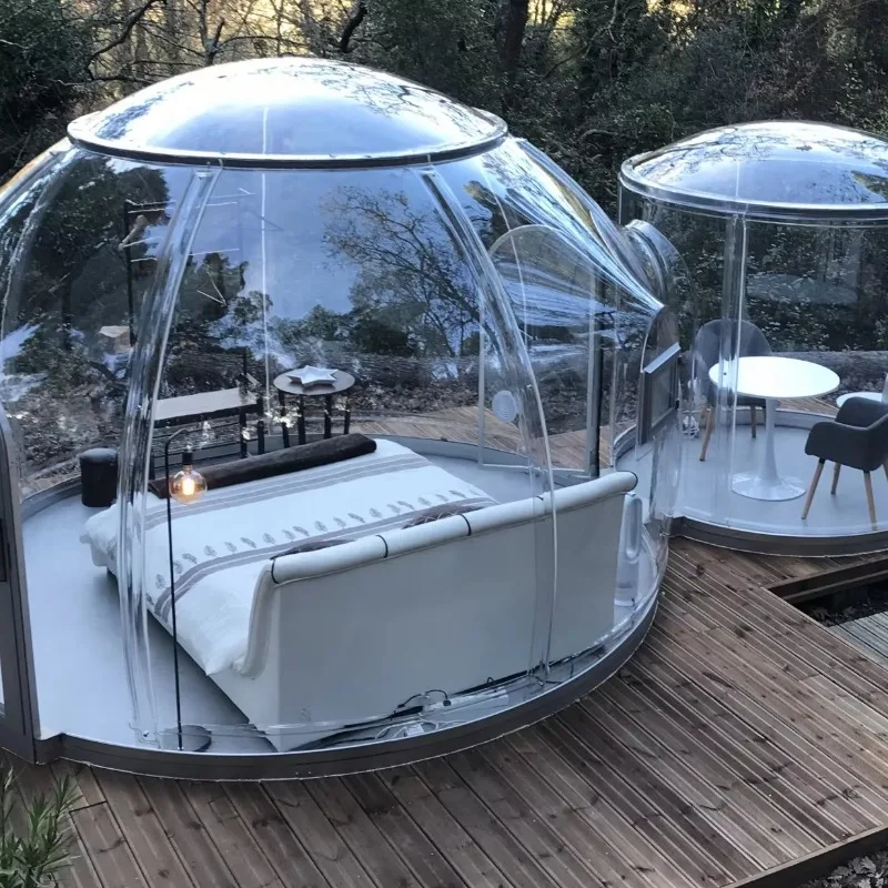 Good Quality Transparent PVC Bubble Room Camping Hotel Restaurant Cold Resistant Igloo Tent Dome House Four-season For Sale