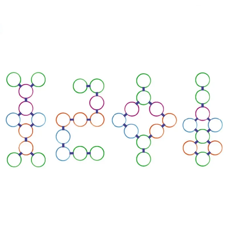 Nuovi bambini all'aperto Divertenti addestramento fisico Giocattoli sportivi Reticolo Anello di salto Set Gioco 10 cerchi 10 connettori per Park Play Ragazzi Ragazze