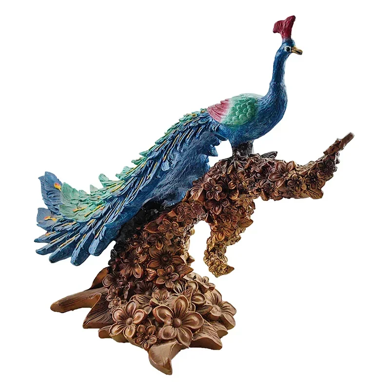 Manufacture multicolour brass doll art table top decoration handicraft custom design art metal crafts peacock ornaments