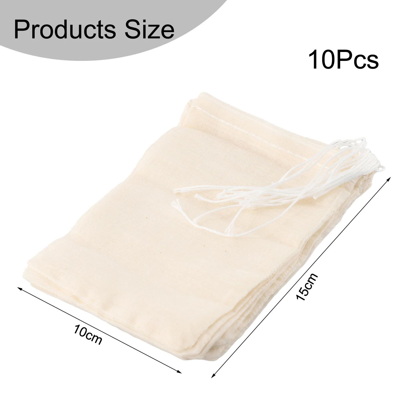 

10*15cm Straining Bag Empty Filter Bag 3.94"x5.91" Drawstring Muslin Spice/Food Straining Bag Filter Practical