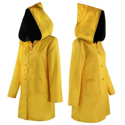 Hot Game Little Nightmare 2COS Played as a Hungry Child Boy Male Female Adult Little Six Yellow Long Jacket Coat Halloween Carni