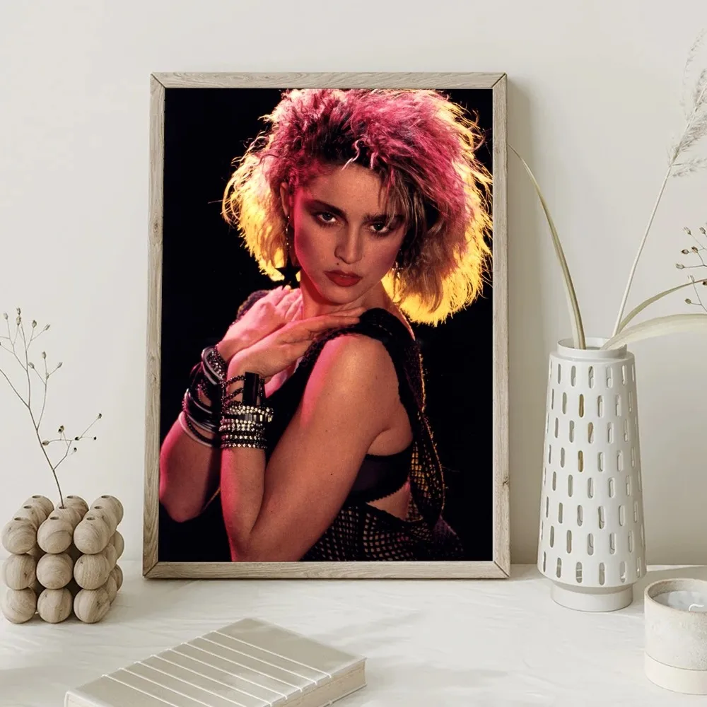 Madonna cantante Poster Kraft Club Bar Paper Vintage Poster Wall Art Painting Bedroom Study Stickers