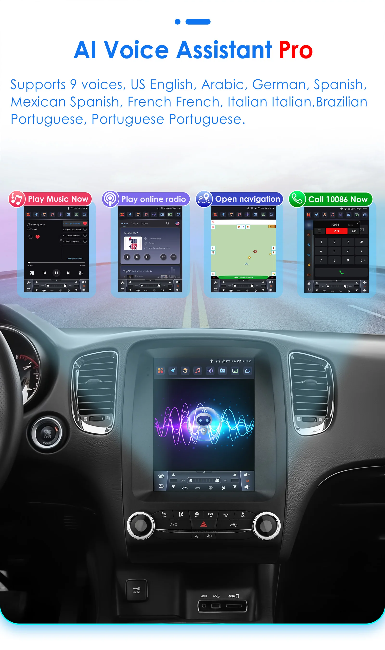 Hizpo Für Tesla Stil Auto Radio Für Dodge Durango 2014-2020 Multimedia GPS Stereo Intelligente System Kopf Einheit 360 kamera RDS – Detail 20