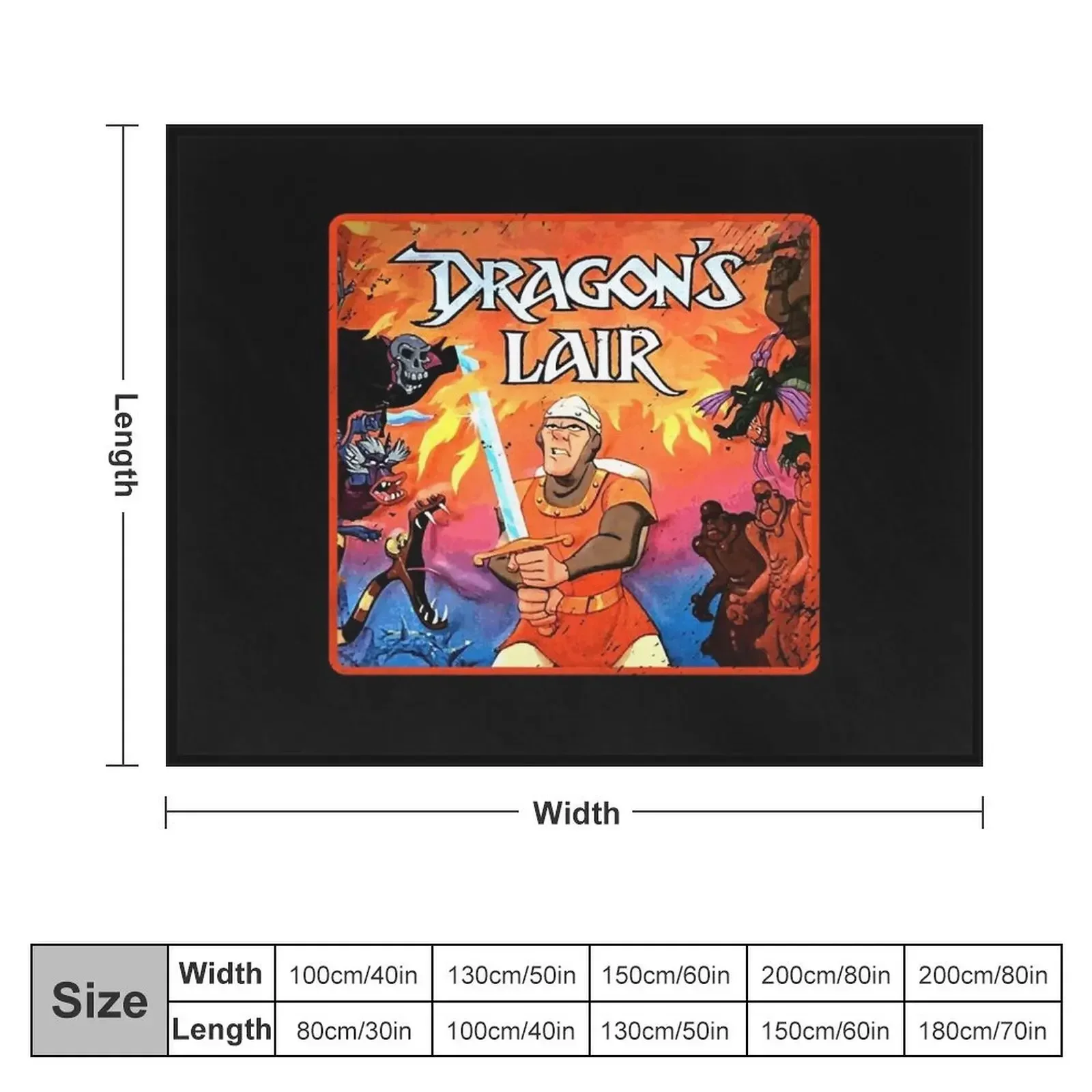 Vintage Dragon's Lair Throw Blanket for winter warm winter Blankets