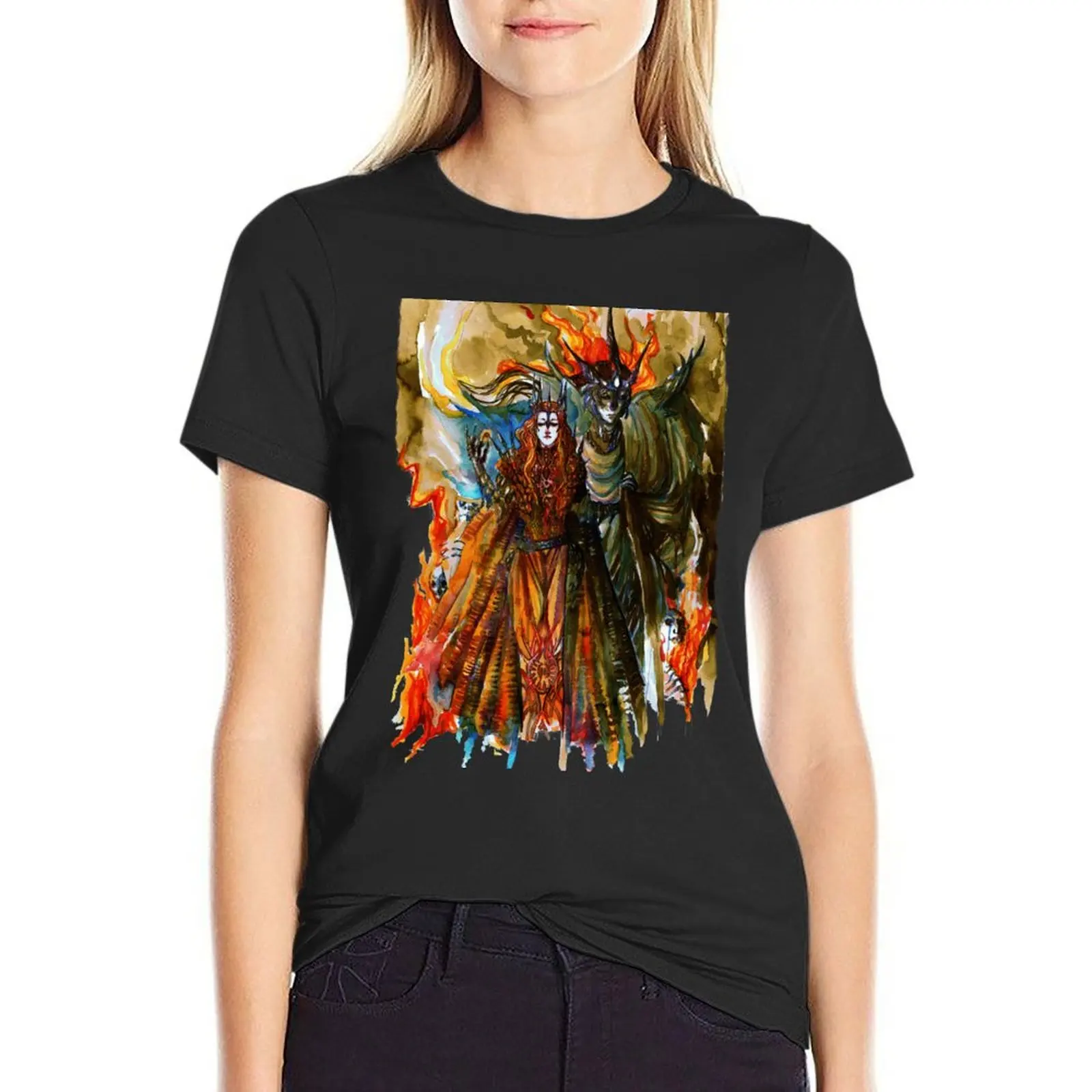 

Annatar & Morgoth T-Shirt hippie clothes anime summer clothes customizeds cotton t shirts Women