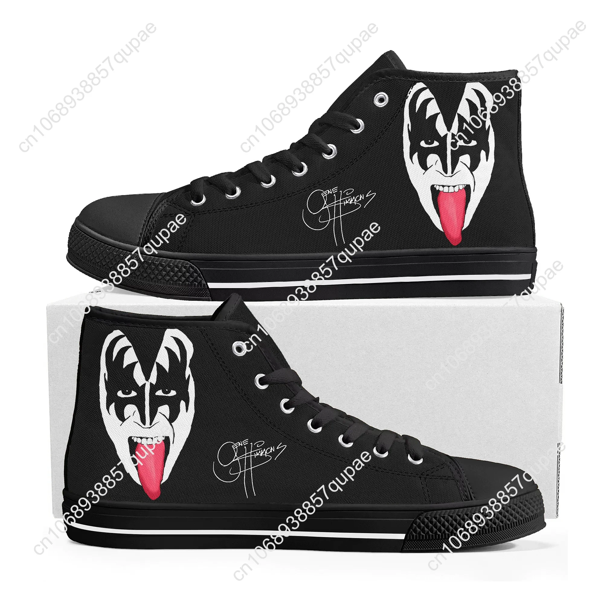 Gene Simmons Rock Singer High Top Sneakers High Quality Mens Womens Teenager Canvas Sneaker Casual Couple Shoes Custom Shoe