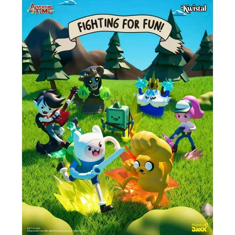 Mighty Jaxx Adventure Time Chaos Adventure Series Boîtes surprises Figurines d'anime Finn Jake Bmo Poupée Modèle Objets de collection