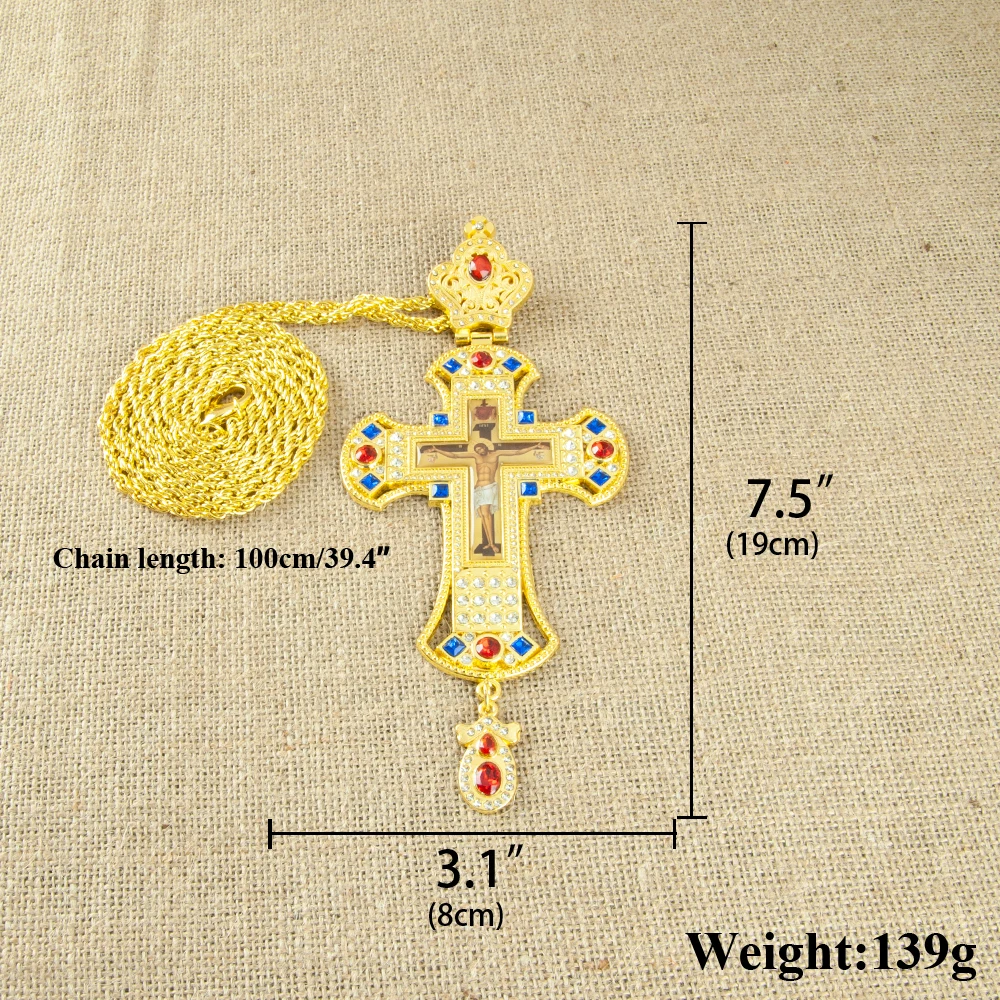 

Изысканный кулон «Православный крест», традиционный религиозный орнамент, подходит для веров и коллекционеров — цепочка 100 см, вейка 139 г.