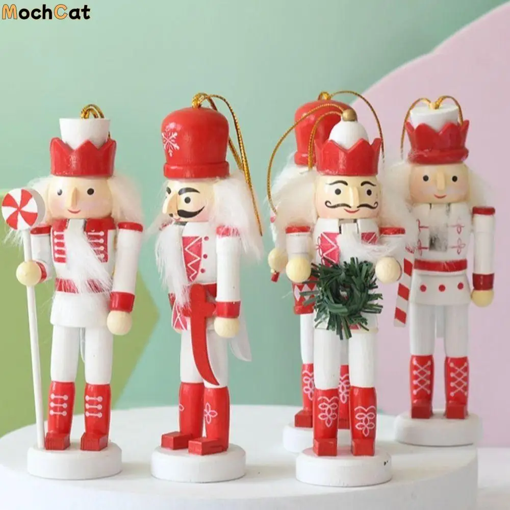 

5PCS Puppet Handicraft Christmas Nutcracker Vintage Painted Soldier Doll Winter Soldiers Handcraft Figurine Ornament Home