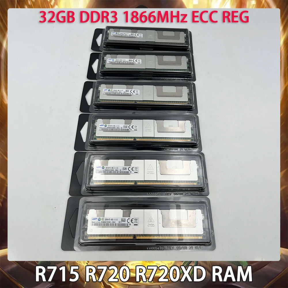 1 Pcs 32GB DDR3 1866MHz PC3-14900L ECC REG RAM For DELL R715 R720 R720XD Server Memory