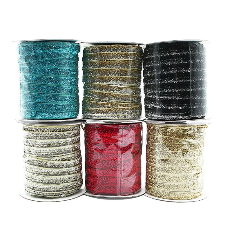 반짝이 벨벳 리본 50/100 마당 DIY 수공예 나비 넥타이 결혼식, 중국 새해 발렌타인 부케 선물 팩 장식, 1/1.5cm, 2/2 cm