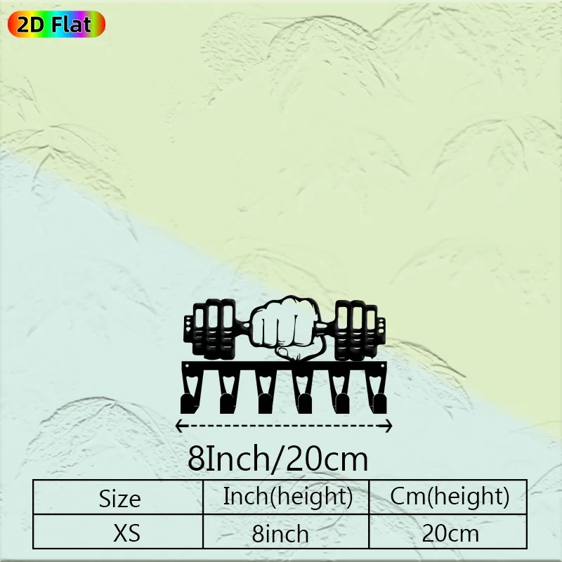 CIFBUY Heavy Duty Boxing Dumbbell Iron Wall Art Metal Key Hook Decor for Home Gym Office Garage Vintage Wall Decor