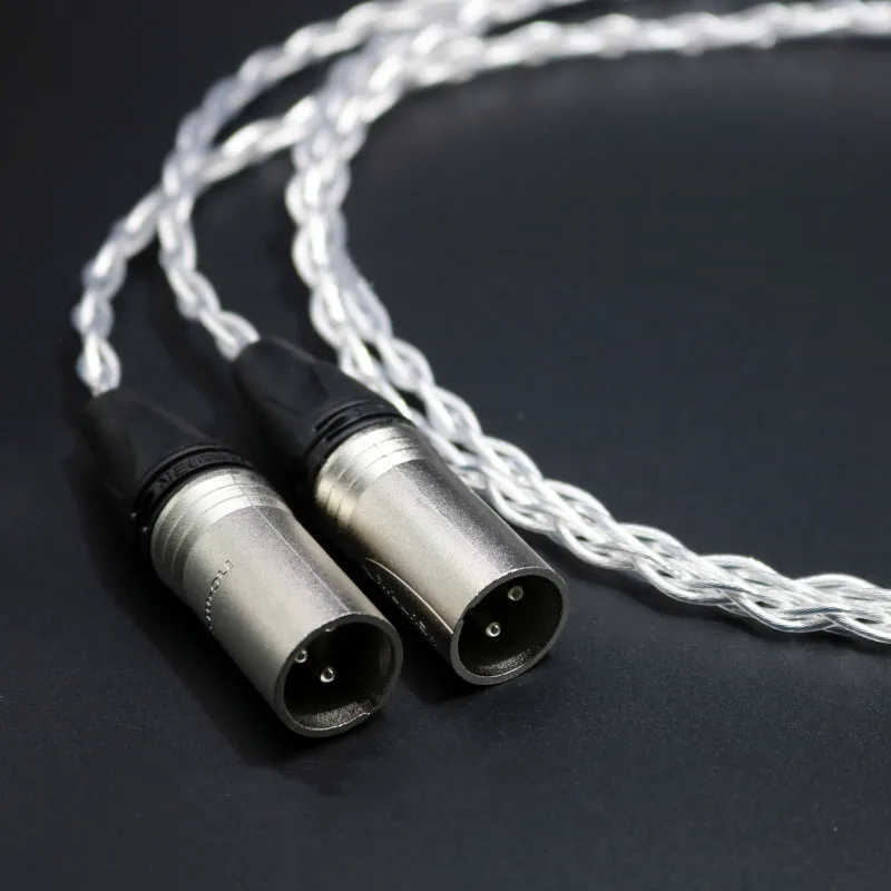 FK-002 HIFI Kimberly 8AG Single Crystal Silver Balance Amplifier Ca-non Plug XLR Balanced Audio Signal Cable