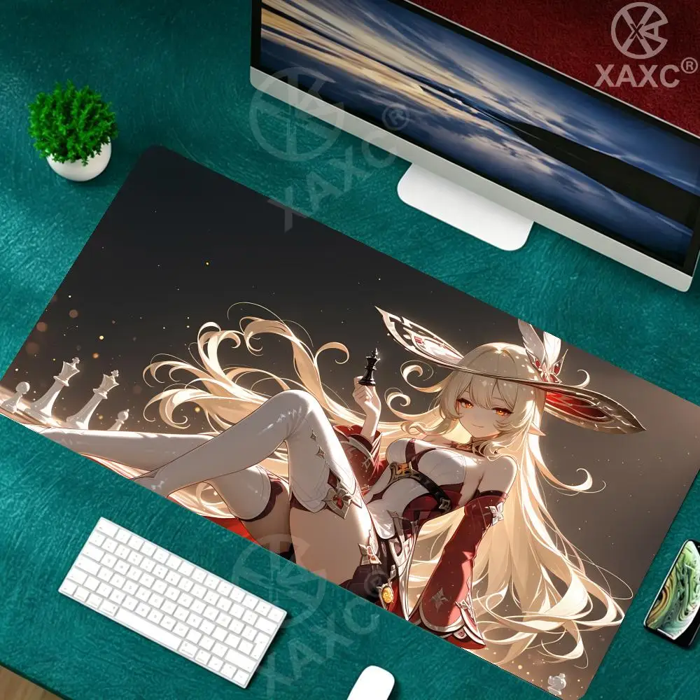 XAXC Anime Girl Cissia ZZZ Zenless Zone Zero Gaming XXL Teppich Tastatur HD-Druck Overlock-Teppich PC-Zubehör Schreibtischunterlage