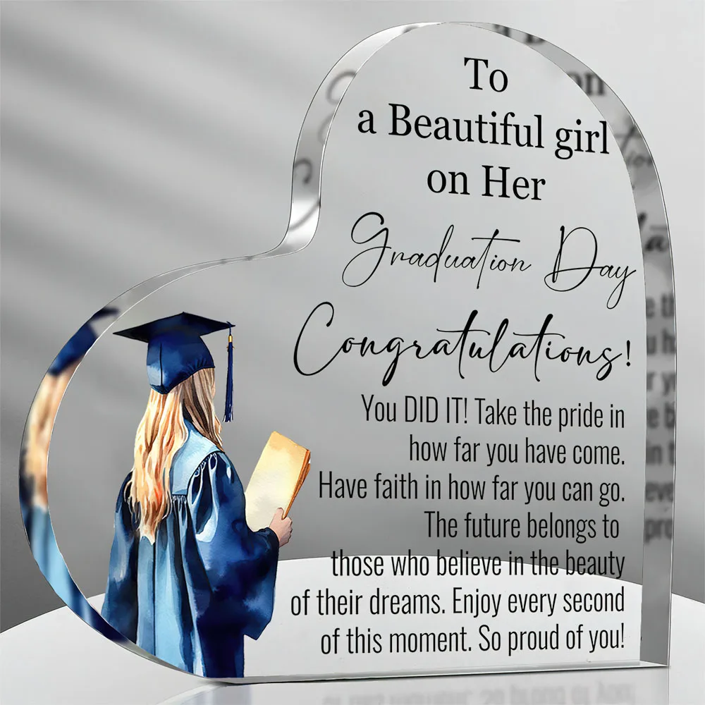 1pc Acrylic Graduation Gift, Master Doctorate Graduation Gift Acrylic Souvenir Gift As Decoration Ornament For Graduating