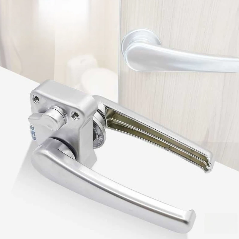 Camper bathroom door lock handle RV room vehicle lock indoor door lock toilet handle keyless door hardware