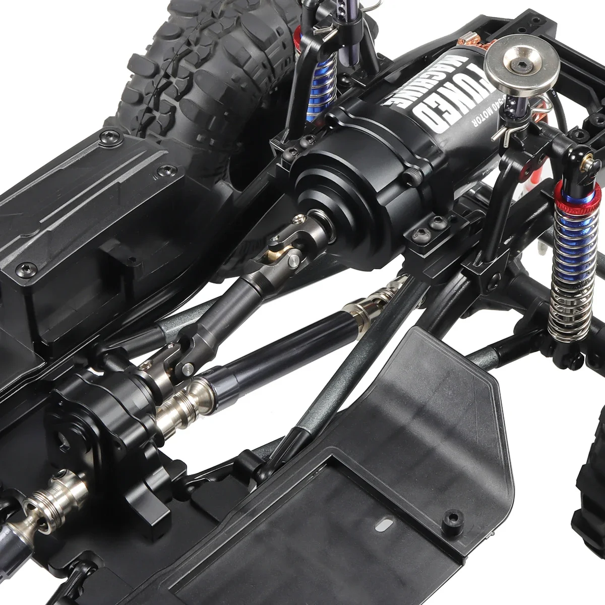 1/10 Metal Front Planetary Gearbox Transfer Case Transmission Skid Plate for RC Crawler SCX10 II 90046 Chassis