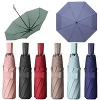 8 Ribs Rain Umbrella Three-folding Anti-UV Waterproof Windproof Umbrellas Portable Travel Resistant Trip Sun UMBRELLAS For Women