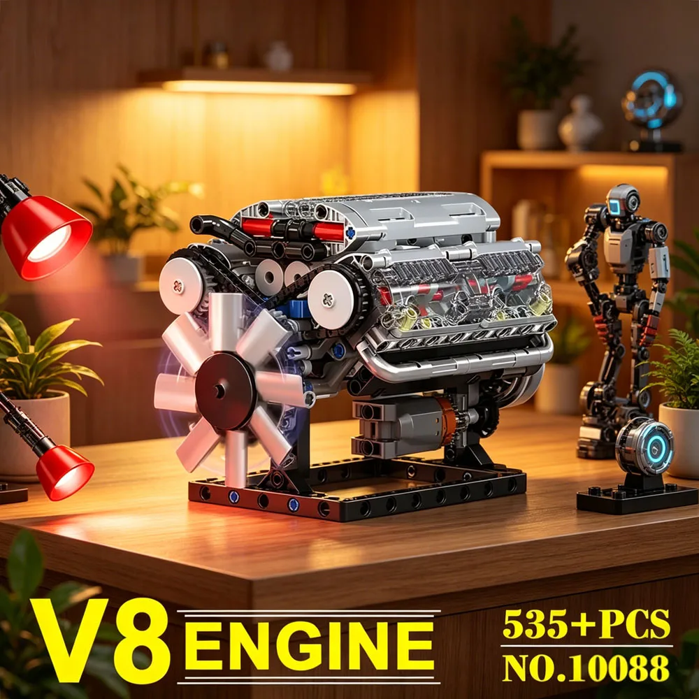 mould-king-10088-technical-car-building-block-the-motorized-v8-engine-model-brick-assembly-car-toys-brick-christmas-gift